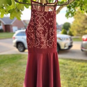 NWT Burgundy Homecoming Dress, Medium